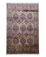Hand-Knotted Afghani Zerkhaki Wool Rug – 6’7″  x  10’2″
