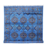 Hand-Knotted Afghani Zerkhaki Wool Rug – 6’7″  x  9’3″