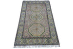 Hand-Knotted Afghani Kazak Wool Rug – 4’ x  6’