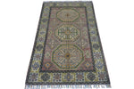 Hand-Knotted Afghani Kazak Wool Rug – 4’ x  6’