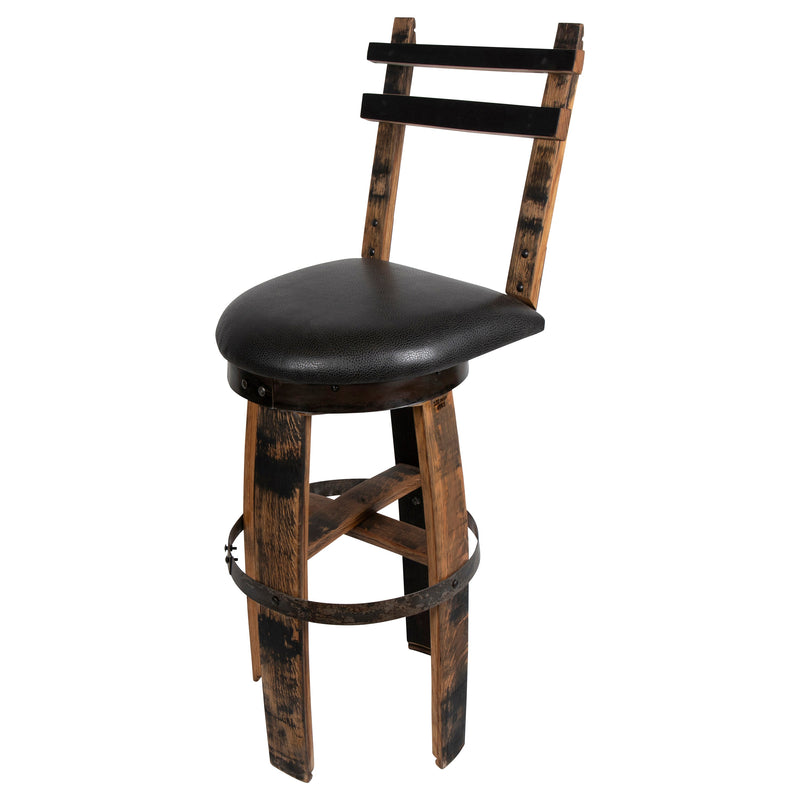 160 PROOF Bar Stool with Swivel Vinyl Seat