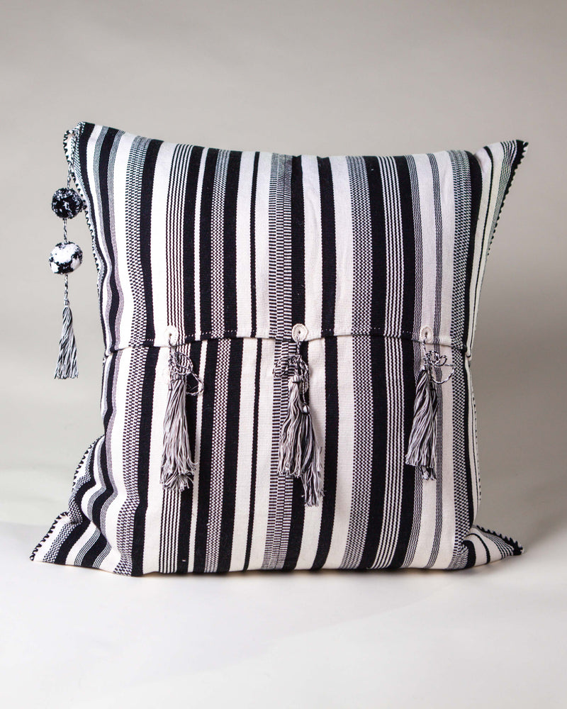 SALE SanCri B&W Thin Stripe Pillow