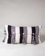 SALE SanCri B&W Wide Stripe Lumbar Throw Pillow