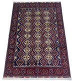 Hand-Knotted Afghani Yusufbai Wool Rug – 6’10″  x  9’10″