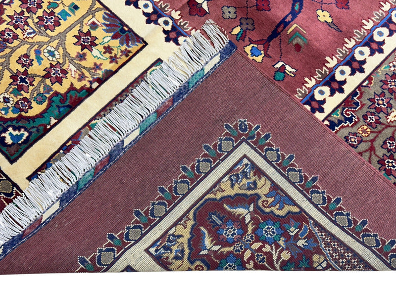 Hand-Knotted Afghani Tree of Life Wool Rug – 6’6″  x  9’6″