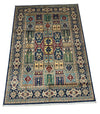 Hand-Knotted Afghani Bakhteiari Wool Rug – 6’9″  x  9’9″