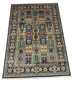 Hand-Knotted Afghani Bakhteiari Wool Rug – 6’9″  x  9’9″