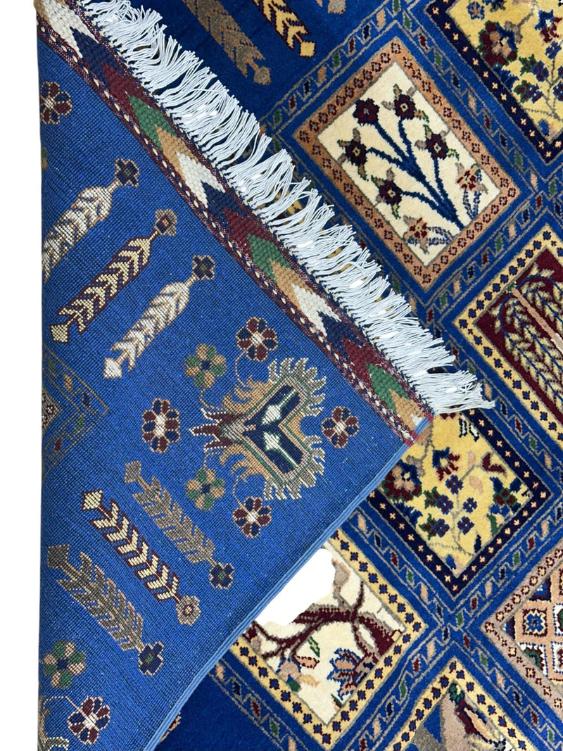 Hand-Knotted Afghani Bakhteiari Wool Rug – 6’9″  x  9’8″