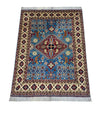 Hand-Knotted Afghani Kazak Wool Rug – 5’0″  x  6’8″