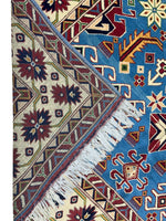Hand-Knotted Afghani Kazak Wool Rug – 5’0″  x  6’8″