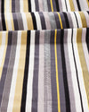 SALE SanCri Handmade Cotton Table Runner - Black Stripe w/ Yellow