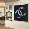 36x36" Floating Clear Acrylic Scarf Frame (Frame Size 40x40")