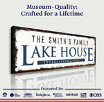 Family Lake House Arrow Sign