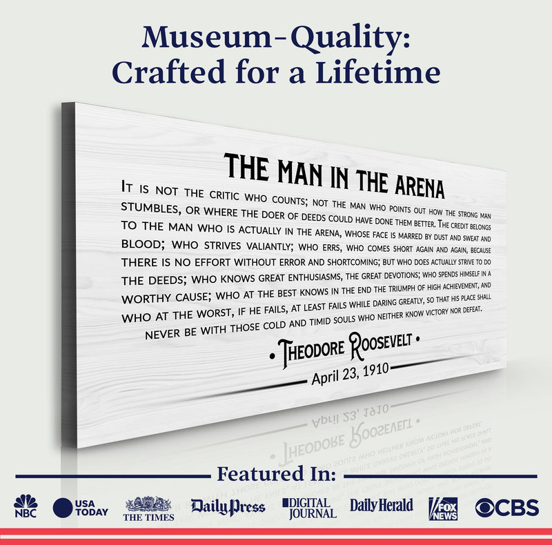 The Man In The Arena Sign