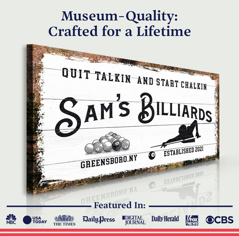 Billiards Room Sign II