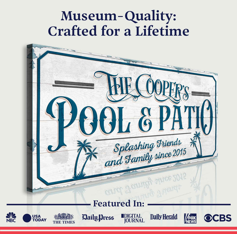 Personalized Pool Bar Sign