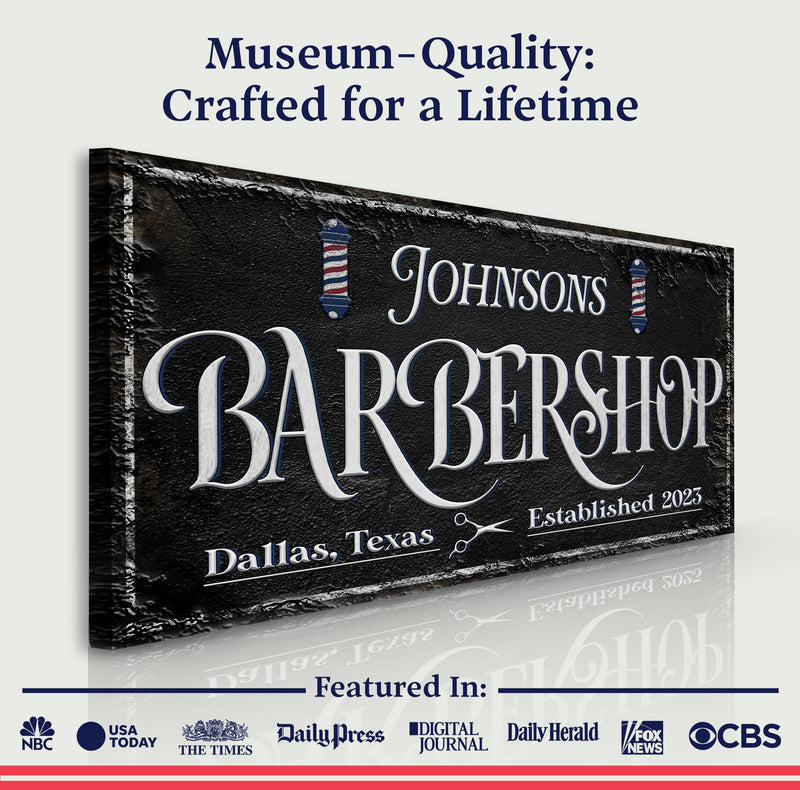 Personalized Barbershop Sign II