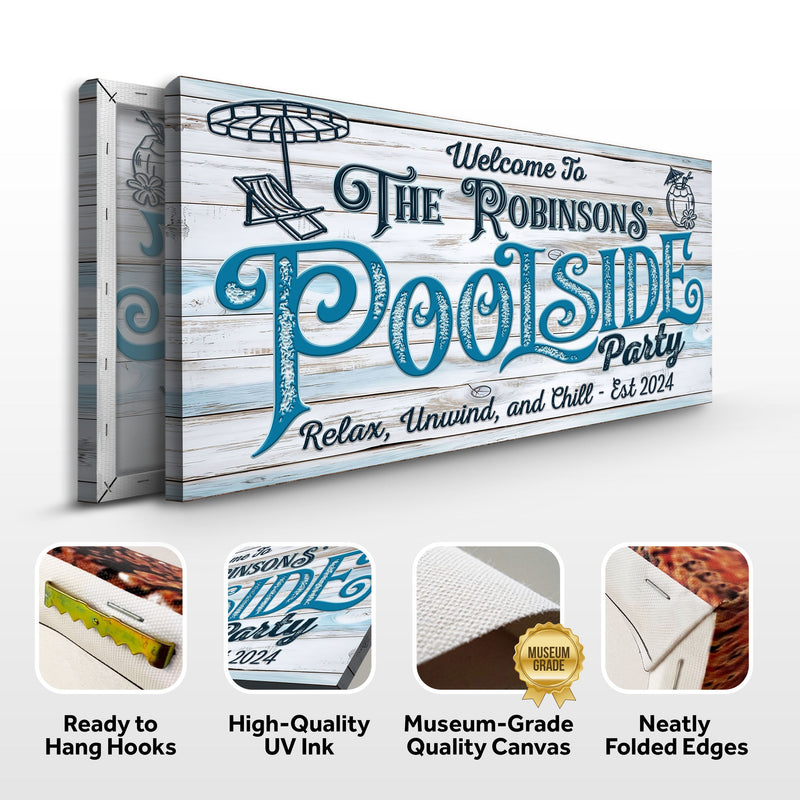 Personalized Poolside Party Sign