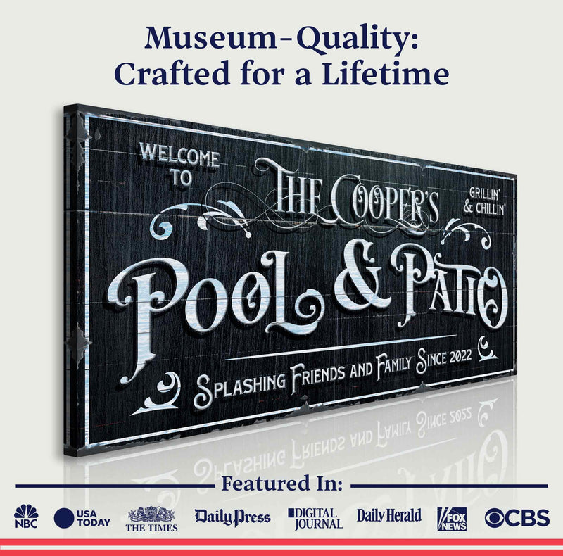 Personalized Pool & Patio Sign IV