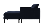The Essential Loveseat Sectional in Recycled Velvet