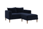 The Essential Loveseat Sectional in Recycled Velvet