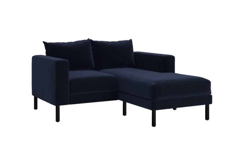 The Essential Loveseat Sectional in Recycled Velvet