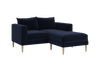 The Essential Loveseat Sectional in Recycled Velvet