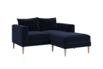 The Essential Loveseat Sectional in Recycled Velvet