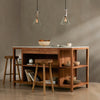Indira Smoked Acacia Kitchen Island | ready to ship!