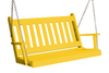 Keystone Amish Co. 5 Foot Franklin Poly Composite Porch Swing, Lemon Yellow