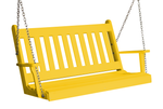 Keystone Amish Co. 5 Foot Franklin Poly Composite Porch Swing, Lemon Yellow