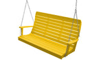 Keystone Amish Co. 5 Foot Salem Composite Poly Porch Swing, Lemon Yellow