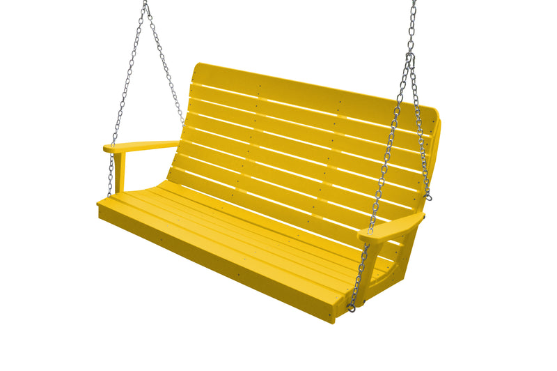 Keystone Amish Co. 5 Foot Salem Composite Poly Porch Swing, Lemon Yellow