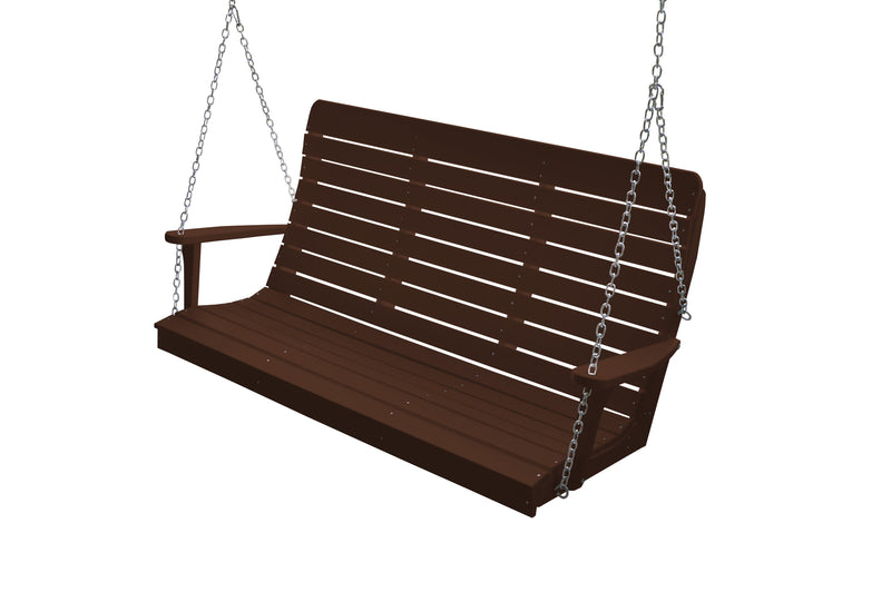 Keystone Amish Co. 5 Foot Salem Composite Poly Porch Swing, Tudor Brown