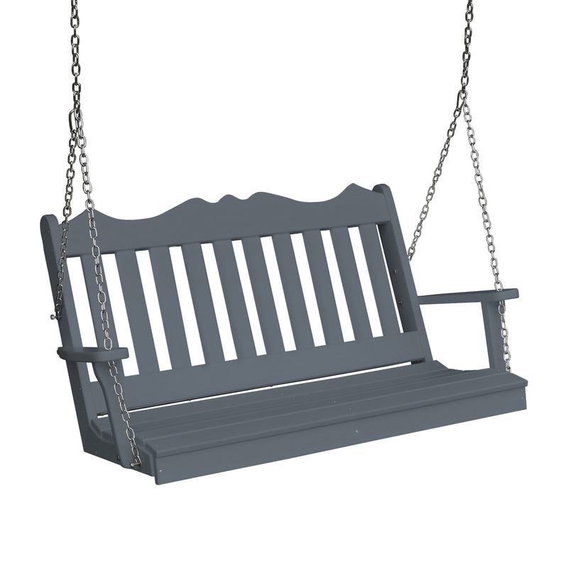 Keystone Amish Co. 4 Foot York Composite Porch Swing, Dark Grey