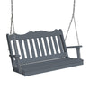 Keystone Amish Co. 5 Foot York Composite Porch Swing, Dark Grey