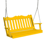 Keystone Amish Co. 4 Foot York Composite Porch Swing, Lemon Yellow