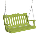 Keystone Amish Co. 4 Foot York Composite Porch Swing, Tropical Lime