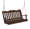 Keystone Amish Co. 5 Foot York Composite Porch Swing, Tudor Brown