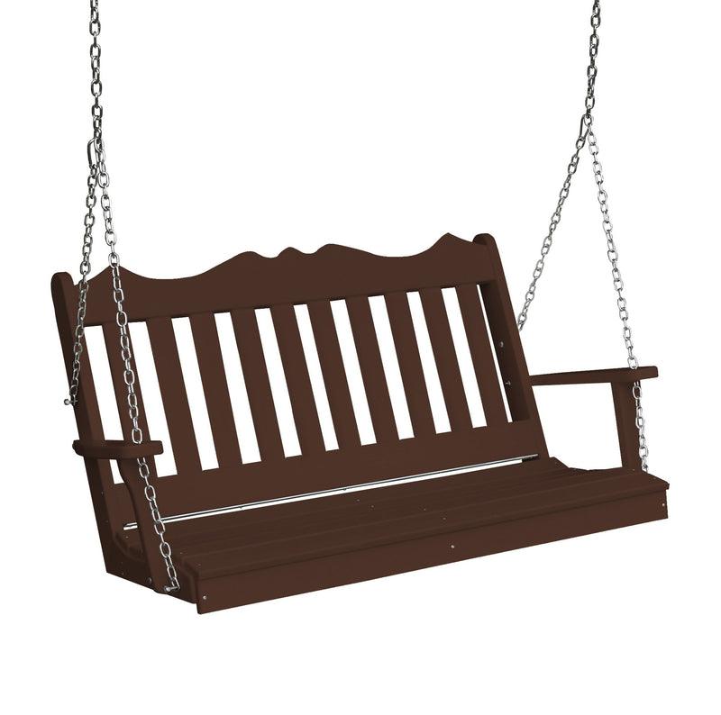 Keystone Amish Co. 5 Foot York Composite Porch Swing, Tudor Brown