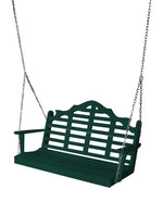 Keystone Amish Co. 5 Foot Milan Recycled Plastic Porch Swing, Turf Green