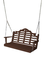 Keystone Amish Co. 4 Foot Milan Recycled Plastic Porch Swing, Tudor Brown