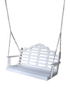 Keystone Amish Co. 5 Foot Milan Recycled Plastic Porch Swing, Bright White