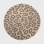 Animal pattern hand beaded placemat, gold