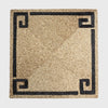 Greek key hand beaded placemat, gold