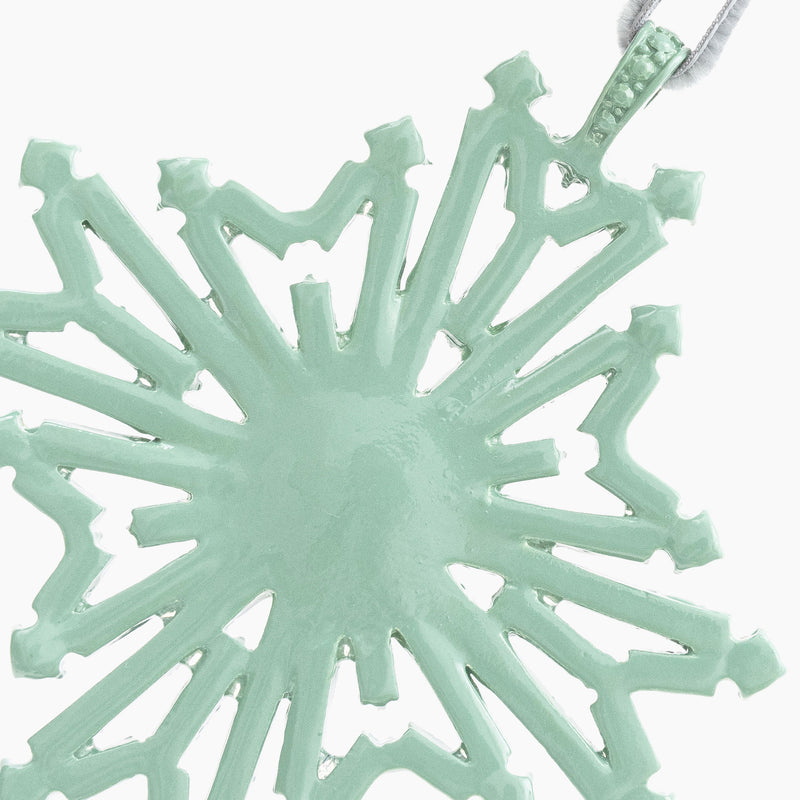 Baguette snowflake hanging ornaments boxed set, sherbet