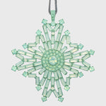 Baguette snowflake hanging ornaments boxed set, sherbet