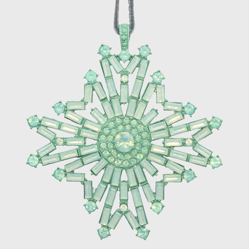 Baguette snowflake hanging ornaments boxed set, sherbet