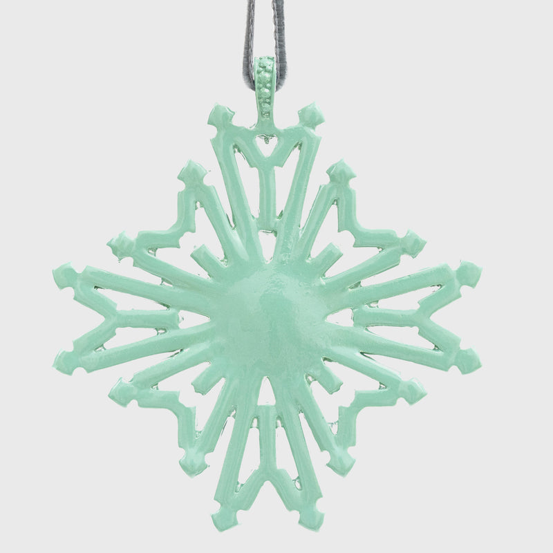 Baguette snowflake hanging ornaments boxed set, sherbet