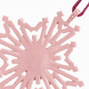 Baguette snowflake hanging ornaments boxed set, sherbet